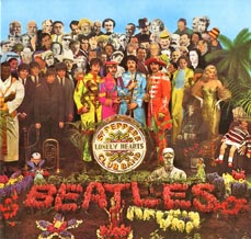 Bild: WeltberÃ¼mt: das Plattencover der Beatles zu Sgt. Pepperâ€™s Lonely Hearts Club Band von Peter Blake und Jann Haworth. (Foto: Apple Corps. Ltd.)           					                    