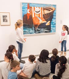 Bild: Kinder prÃ¤sentieren ihre Lieblingswerke der aktuellen Ausstellung DIE GESTE. (Foto: Ludwiggalerie)